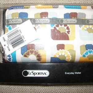 LeSportsac Lily Aurora 3854 Zip Around Everyday Wallet Clutch NWT